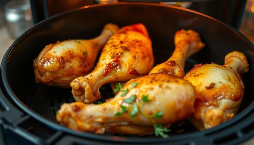 Air Fried Chicken Leg Quarters Cooking Process