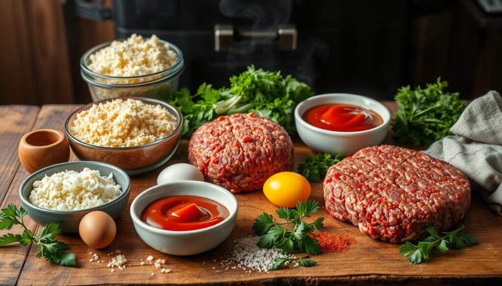 Binding ingredients for meatloaf on the smoker