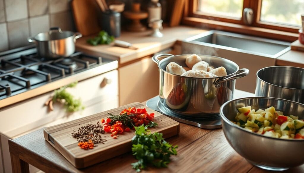 Cooking Chicken for Salad