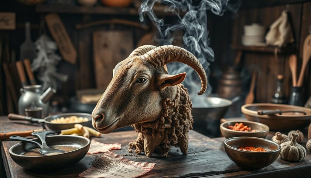 Icelandic smoked sheep head cooking methods