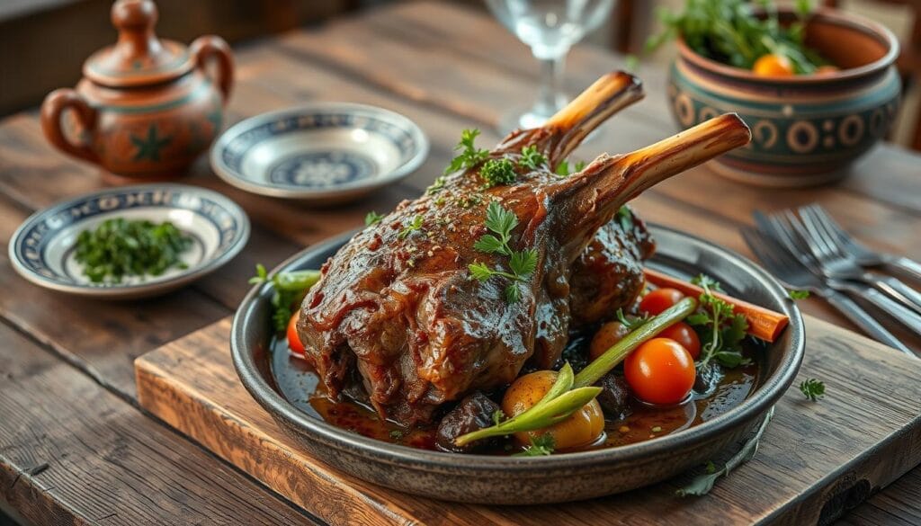 Lamb Head Dish Serving Suggestion