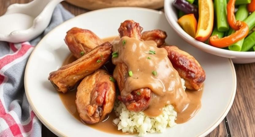 Turkey Wings and Gravy