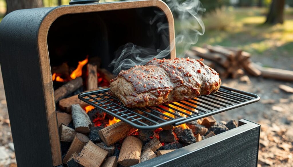 Wood-Smoked Meatloaf Smoker Setup