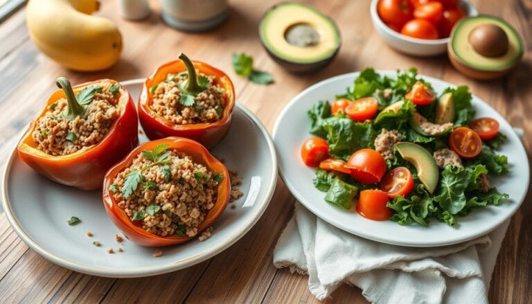 dinner with ground turkey meat