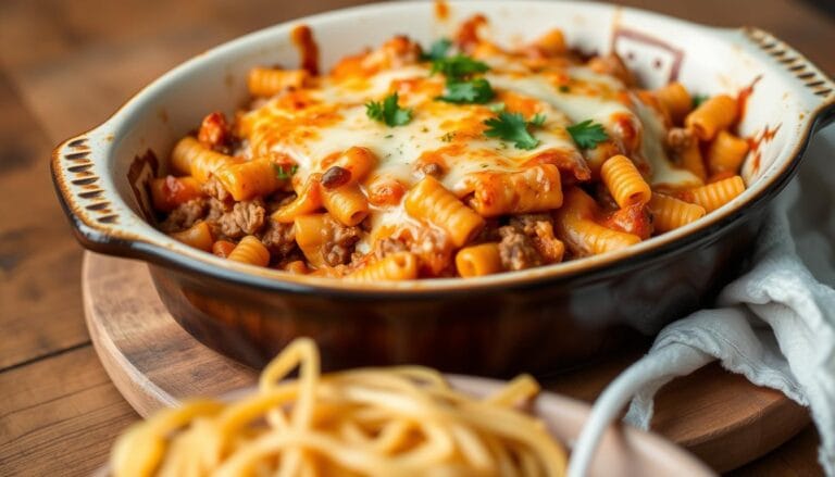 ground turkey and pasta bake