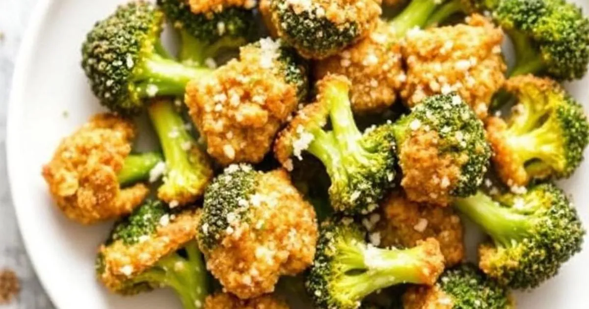 Air Fryer Garlic Parmesan Broccoli